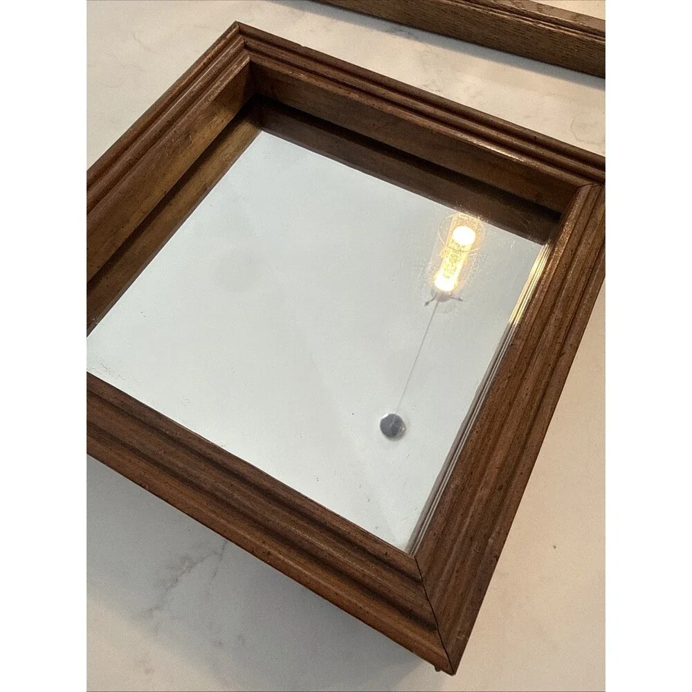 Vintage HOME INTERIORS Wooden Accent Mirror 8